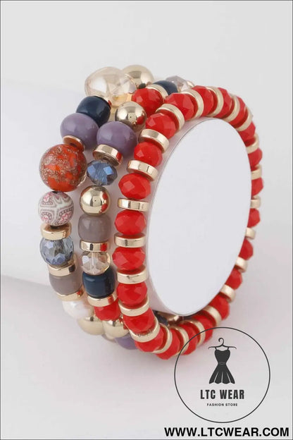 Multi Stone N Bead Bracelets