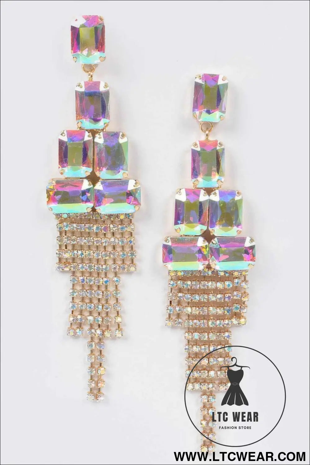 Multi Stone Party Earrings