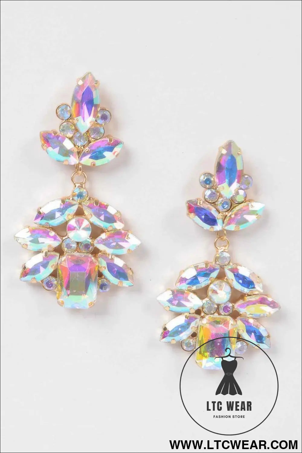 Multi Stone Party Earrings