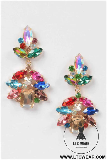 Multi Stone Party Earrings