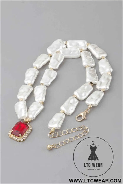 Multi Stone Pendant Necklace