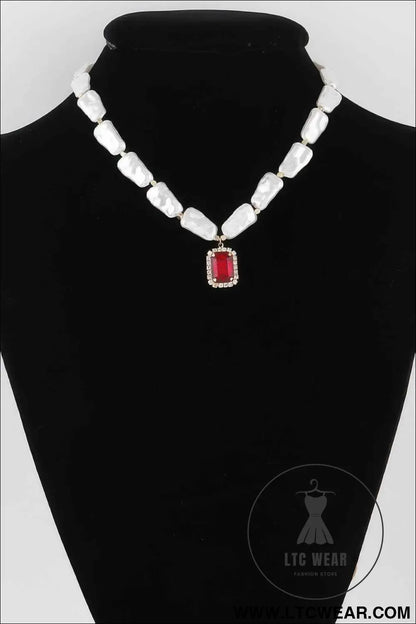 Multi Stone Pendant Necklace