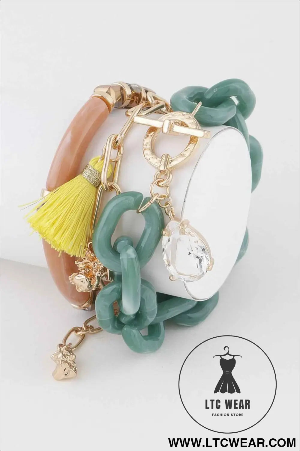 Multi Tassel Pendant Bracelet