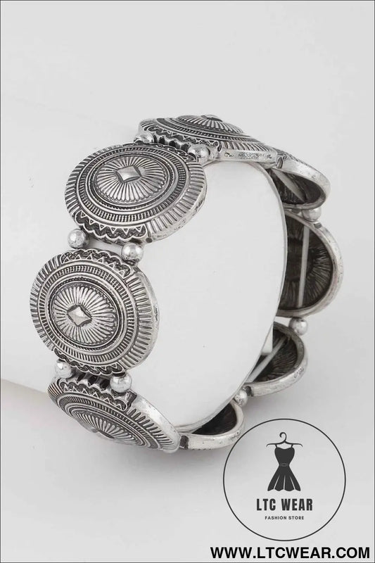 Multi Vintage Plate Cuff Bracelet