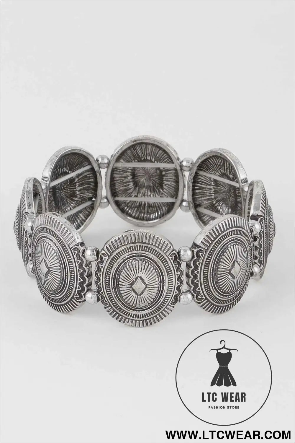 Multi Vintage Plate Cuff Bracelet