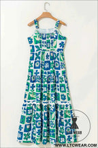Multicolour Floral Maxi Sundress with Ricrac Trim