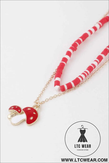 Mushroom Duo Necklace