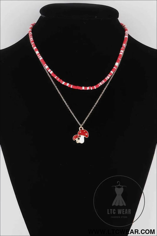 Mushroom Duo Necklace