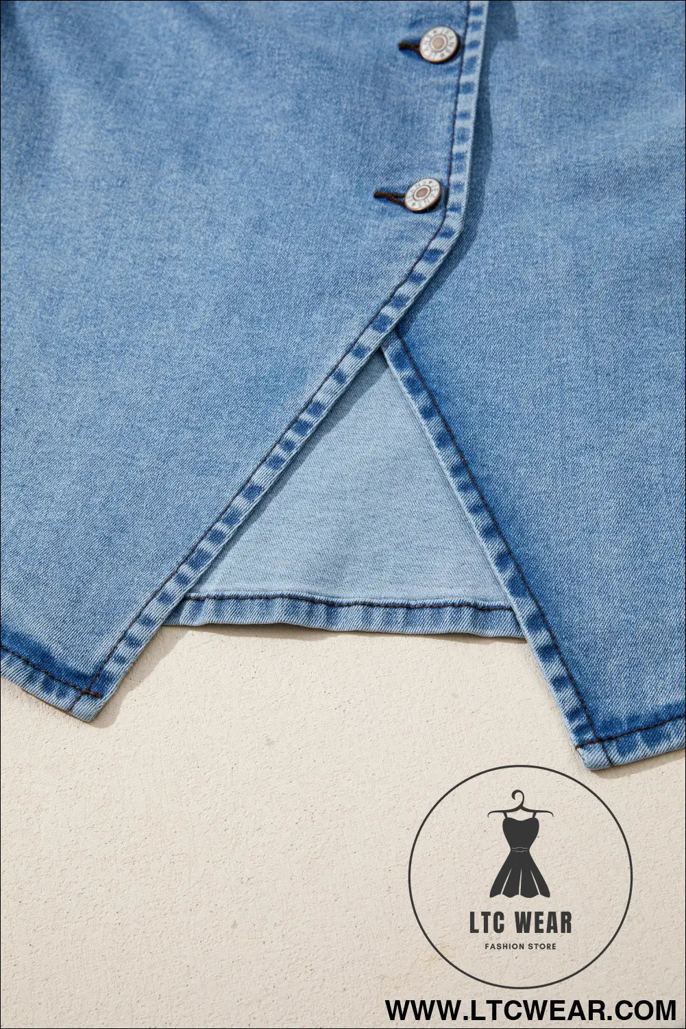 Myosotis slit denim vest: classic meets contemporary - vests