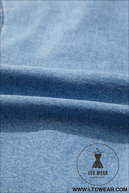 Myosotis slit denim vest: classic meets contemporary - vests