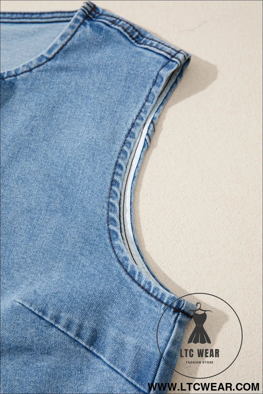 Myosotis slit denim vest: classic meets contemporary - vests