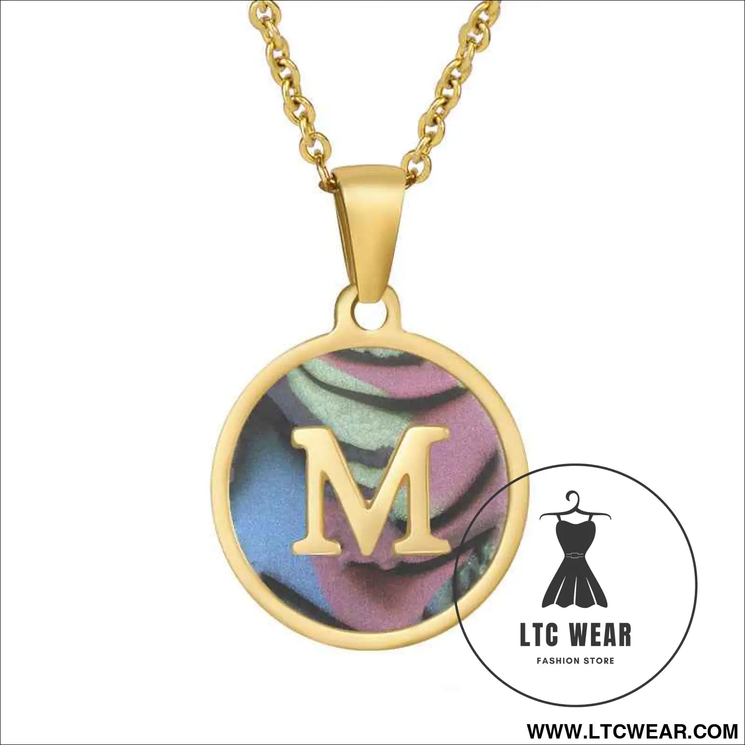 Natural Shell Initial Necklace Collection