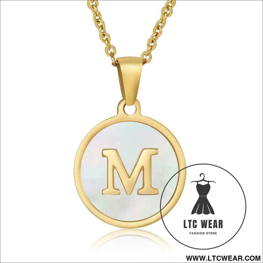 Natural Shell Initial Necklace Collection