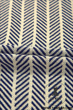 Navy stripe contrast trim sleeveless polo collar sweater - sweater vests