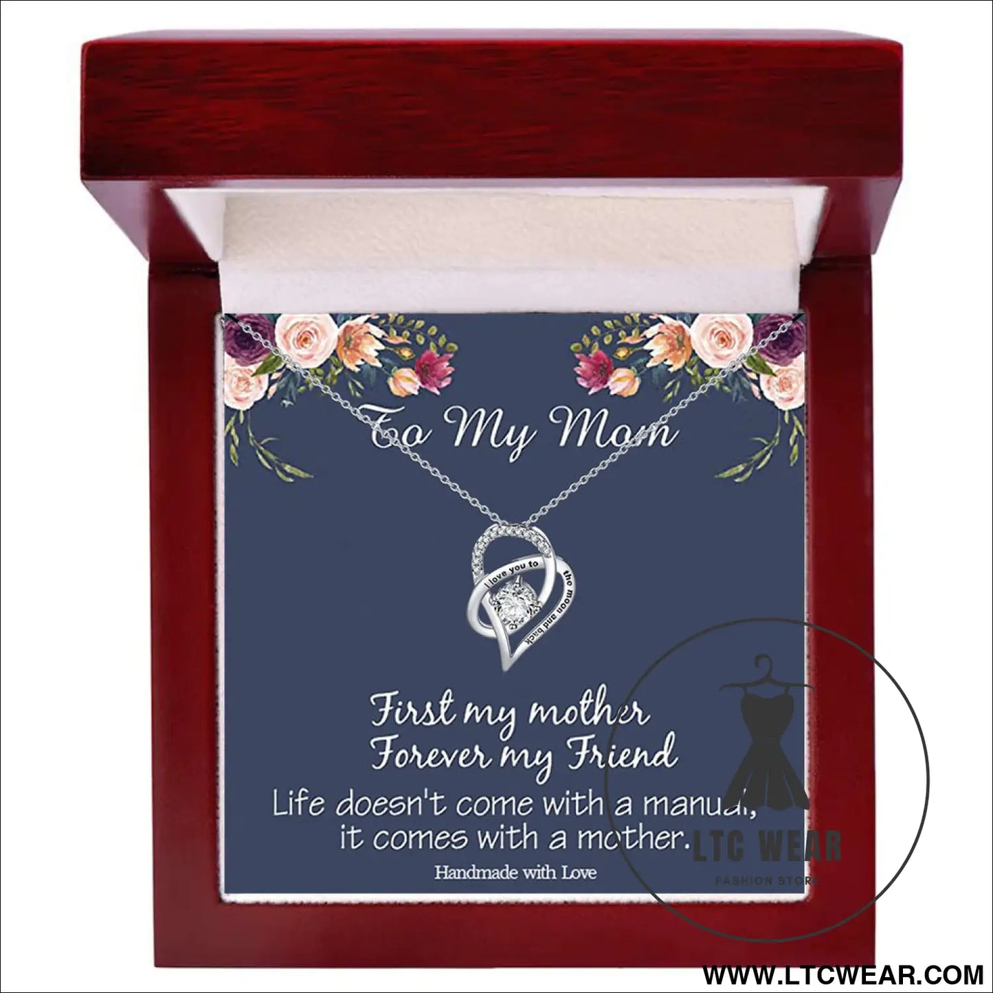 Necklace lamp box mother’s day gift - necklace + c card light box