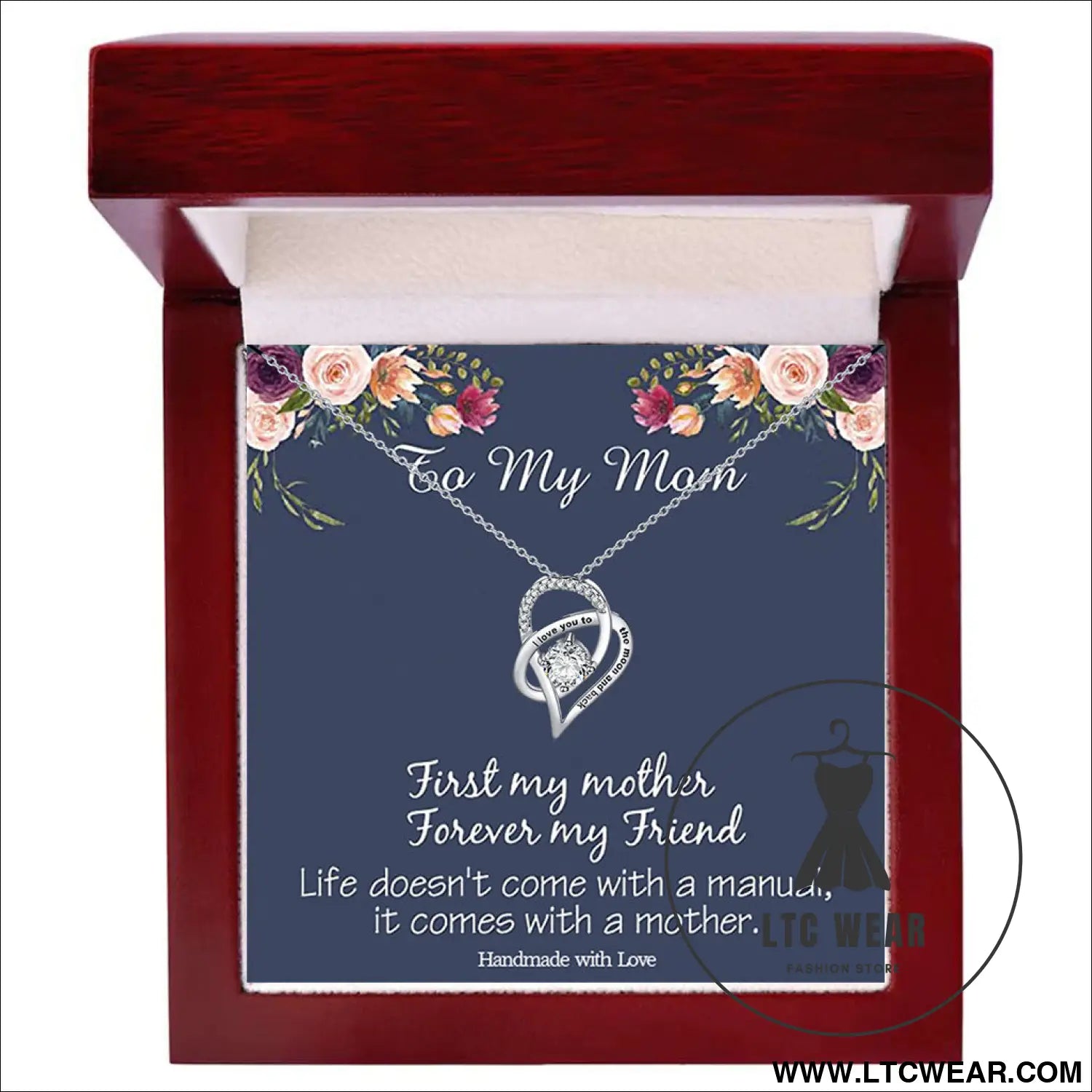 Necklace lamp box mother’s day gift - necklace + c card light box
