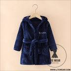 New children’s clothing home clothes male and female baby bathrobe cartoon flannel hooded children’s nightgown