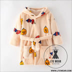 New children’s clothing home clothes male and female baby bathrobe cartoon flannel hooded children’s nightgown