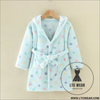 New children’s clothing home clothes male and female baby bathrobe cartoon flannel hooded children’s nightgown