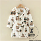 New children’s clothing home clothes male and female baby bathrobe cartoon flannel hooded children’s nightgown