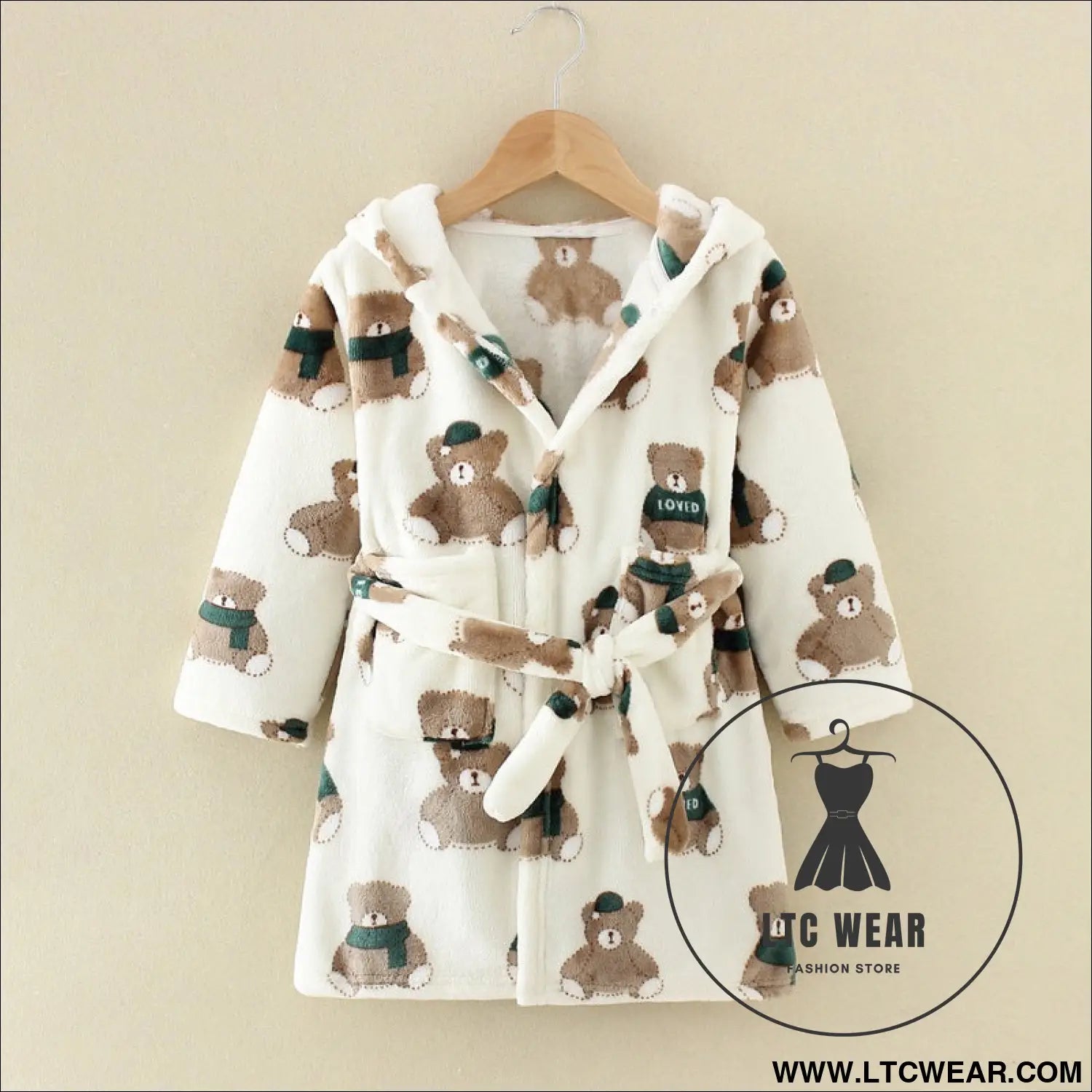 New children’s clothing home clothes male and female baby bathrobe cartoon flannel hooded children’s nightgown