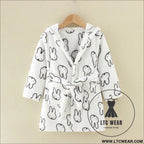 New children’s clothing home clothes male and female baby bathrobe cartoon flannel hooded children’s nightgown