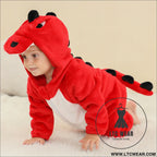 New children’s flannel crawling clothes baby jumpsuit baby pajamas cross-border dinosaur jumpsuit