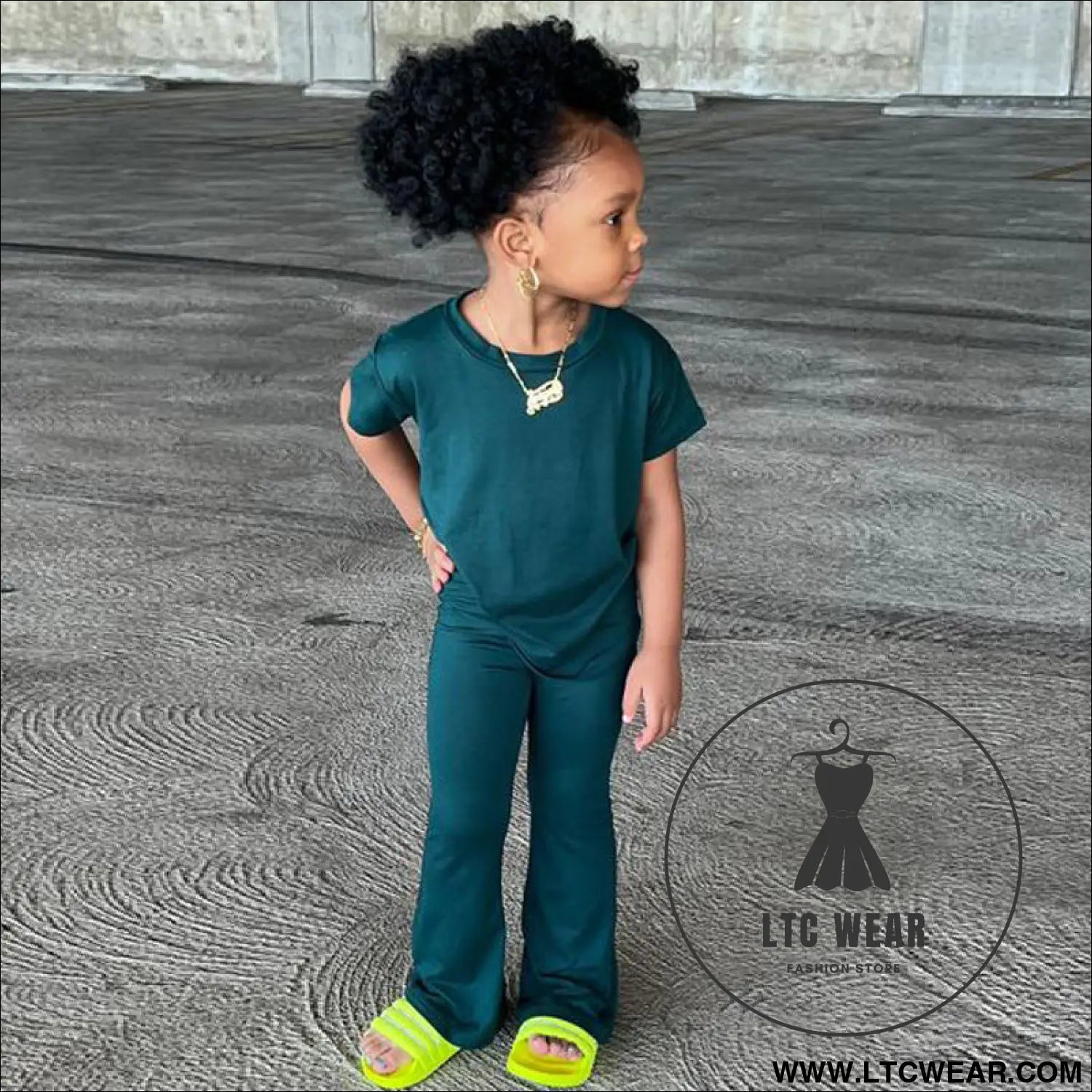 New fashion casual solid color boys and girls suits ins wind t-shirt short-sleeved suits
