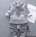 New style two-piece set of stylish spring clothing for small and medium-sized boys men’s baby shirt dress children’s