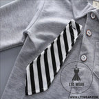 New style two-piece set of stylish spring clothing for small and medium-sized boys men’s baby shirt dress children’s