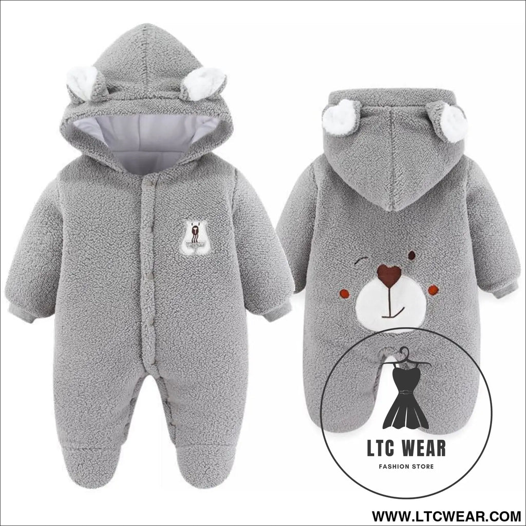 Newborn baby clothes onesie autumn and winter suit netflix thickened warm baby out holding clothes winter