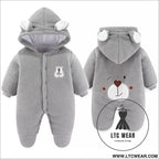Newborn baby clothes onesie autumn and winter suit netflix thickened warm baby out holding clothes winter