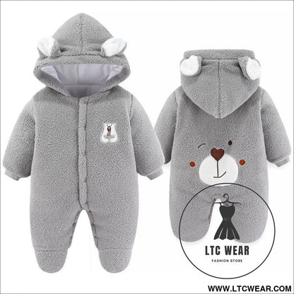 Newborn baby clothes onesie autumn and winter suit netflix thickened warm baby out holding clothes winter