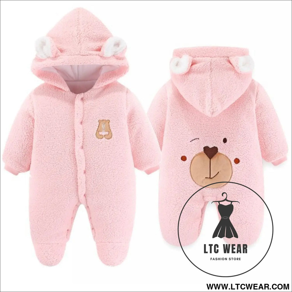 Newborn baby clothes onesie autumn and winter suit netflix thickened warm baby out holding clothes winter