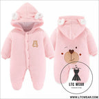 Newborn baby clothes onesie autumn and winter suit netflix thickened warm baby out holding clothes winter