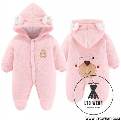 Newborn baby clothes onesie autumn and winter suit netflix thickened warm baby out holding clothes winter