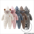 Newborn baby clothes onesie autumn and winter suit netflix thickened warm baby out holding clothes winter