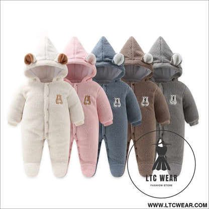 Newborn baby clothes onesie autumn and winter suit netflix thickened warm baby out holding clothes winter