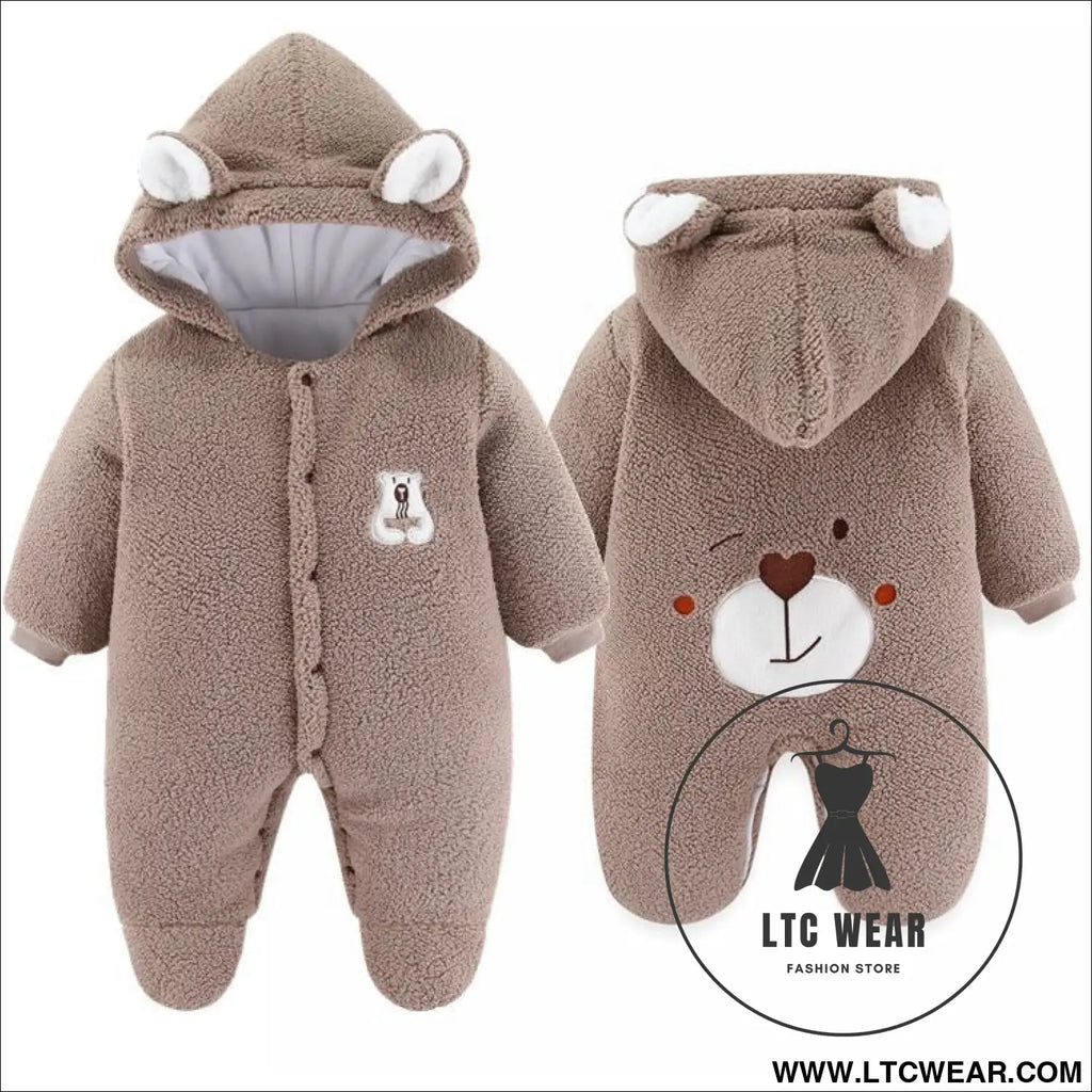 Newborn baby clothes onesie autumn and winter suit netflix thickened warm baby out holding clothes winter