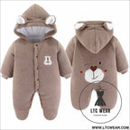 Newborn baby clothes onesie autumn and winter suit netflix thickened warm baby out holding clothes winter