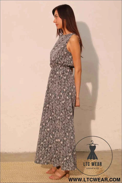 Night Meadow Sleeveless Bubble Jumpsuit