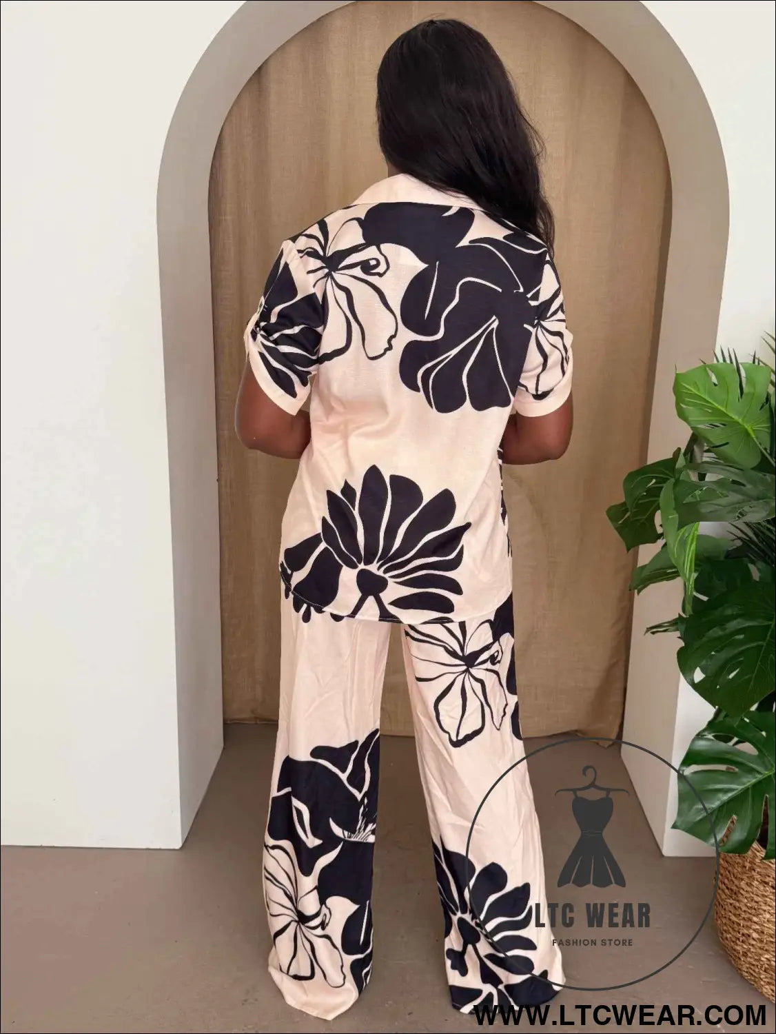 Noir Bloom Pants Set