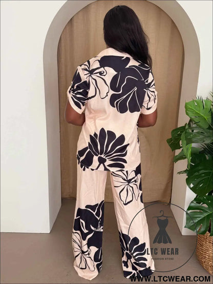 Noir Bloom Pants Set