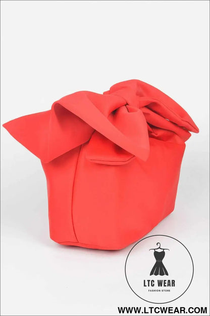 Nylon Bow Handle Women's Clutch Bag