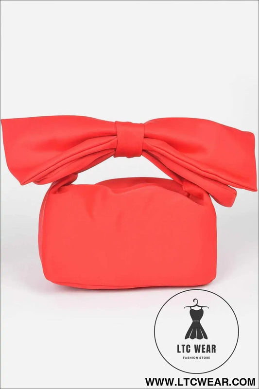 Nylon Bow Handle Women's Clutch Bag