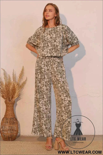 Olive Vine Pocket Pants