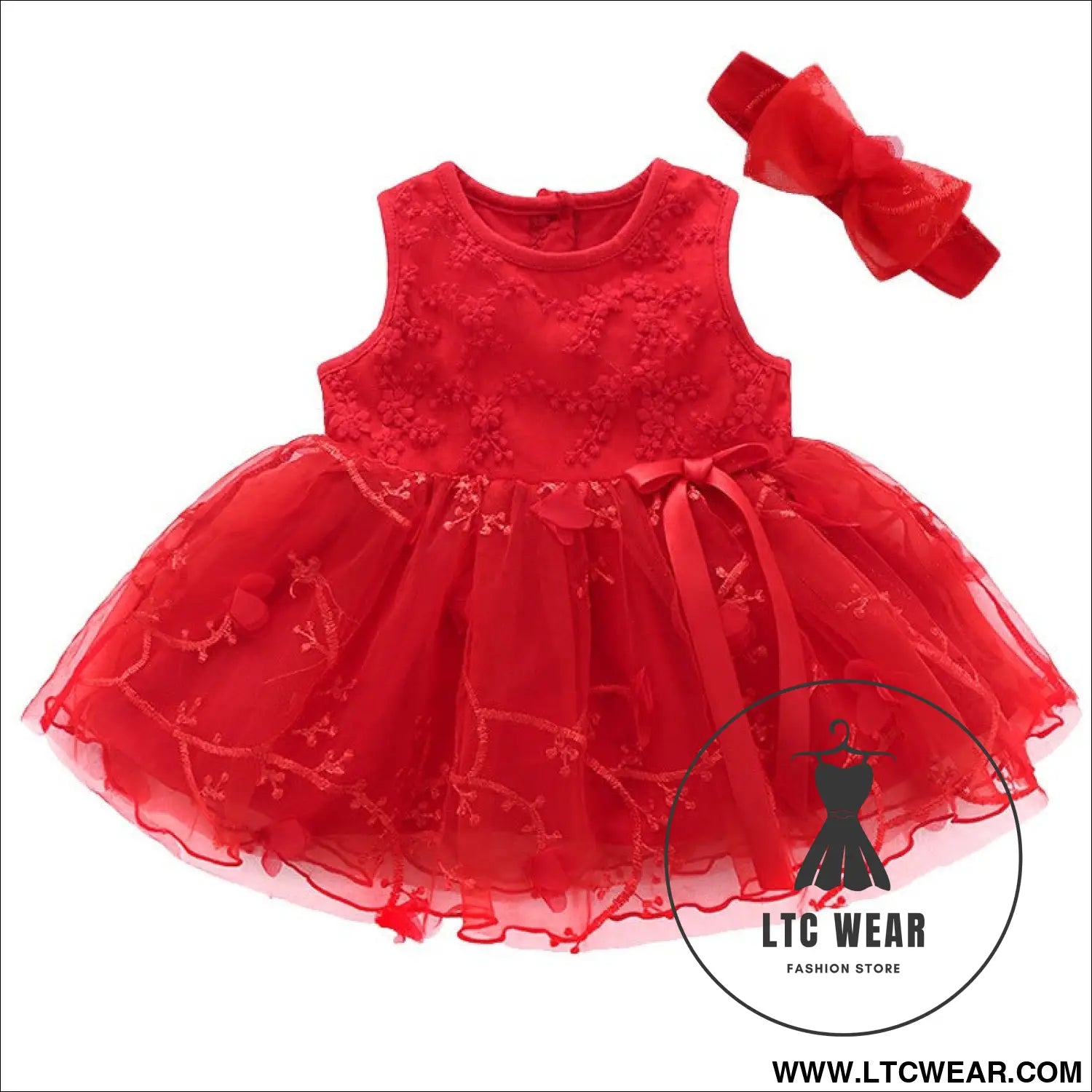 One year old baby girl summer dress baby skirt summer one year old baby girl clothes birthday dress girls dress - red