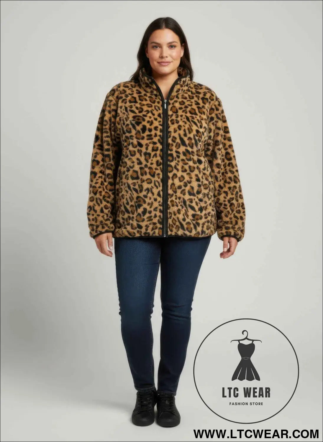 Onque Casual Animal Print Jacket