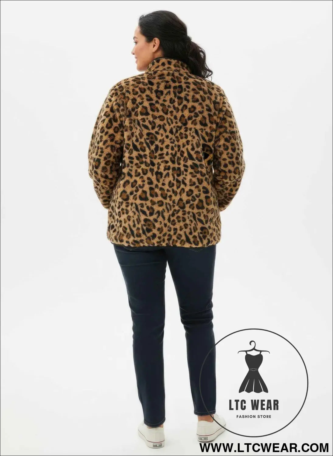 Onque Casual Animal Print Jacket