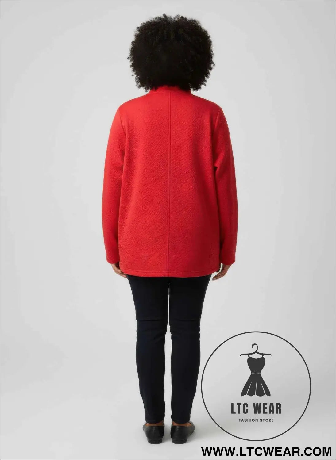 Onque Casual Plus Size Textured Jacket